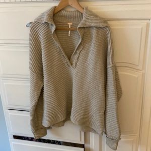 Free People oversized Cotton pullover